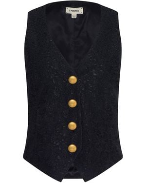L'Agence Kino Lace Vest - Black