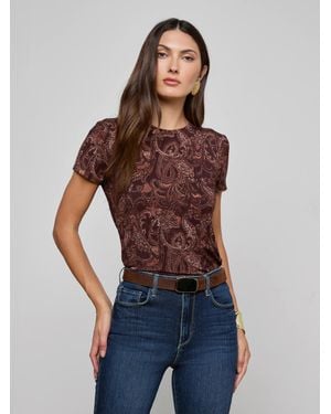 L'Agence Ressi Fitted T-Shirt - Red