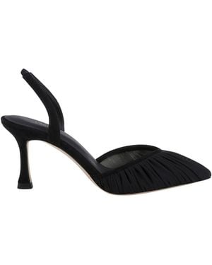 L'Agence Bowery Mesh Slingback Pump - Natural