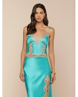 L'Agence Kimber Silk Lace Camisole - Bleu