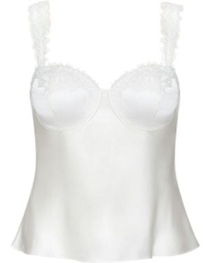 L'Agence Soleia Lace Camisole - White