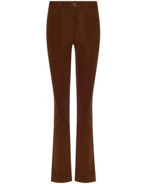L'Agence Saffia Corduroy Trousers - Brown