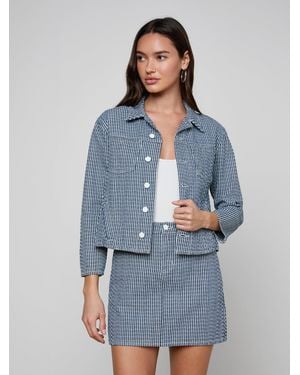 L'Agence Nelly Cropped Jacket - Blue