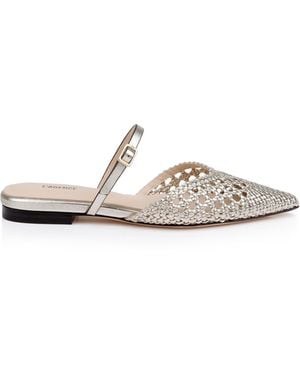 L'Agence Jacklyn Leather Flat Mule - White