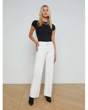 L'Agence Jean Jambe Large Clayton En Ivoire - Blanc