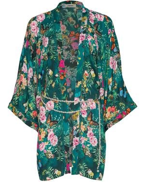 L'Agence Caterina Cover-Up Kimono - Green