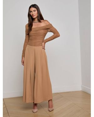 L'Agence Pantalon 7/8 Plissé Novalynn, Cannelle - Marron