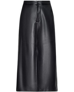 L'Agence Robyn Vegan Leather Skirt - Black
