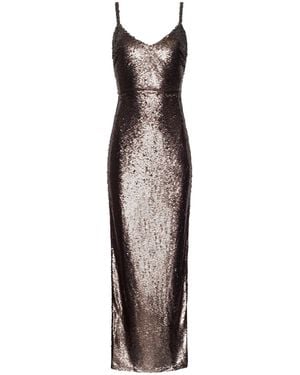 L'Agence Karma Sequin Maxi Dress - Natural