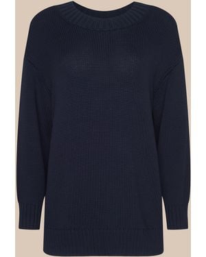 L'Agence Pull Loden Couleur Minuit - Bleu