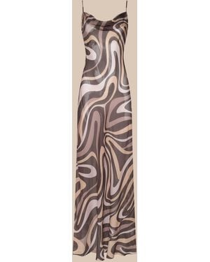 L'Agence Christine Silk Dress - Natural