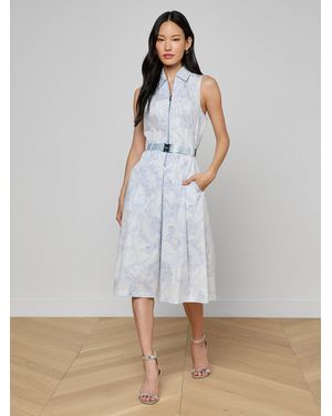 L'Agence Kylo Shirt Dress - White