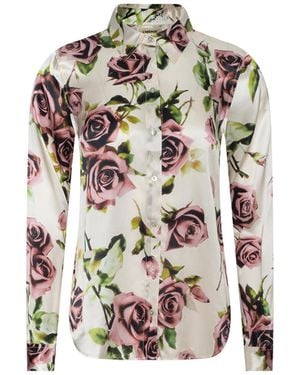 L'Agence Tyler Silk Blouse Top - Natural