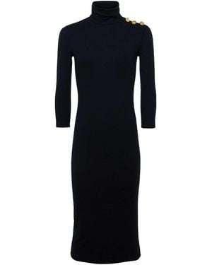 L'Agence Voletta Turtleneck Knit Dress - Black