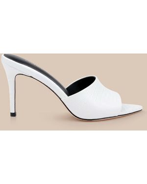 L'Agence Lolita Leather Open-Toe Mule - Natural