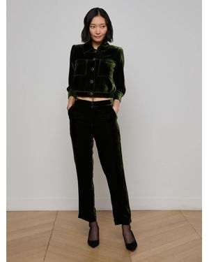 L'Agence Rebel Velvet Trouser - Black