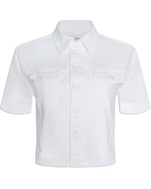 L'Agence Kirstie Jean Shirt Jacket - White