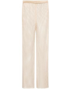 L'Agence Noemi Mesh Cover-up Pant - White