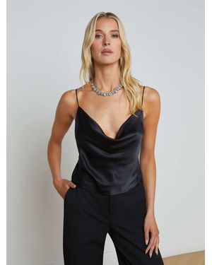 L'Agence Camisole Calista En Soie Noire