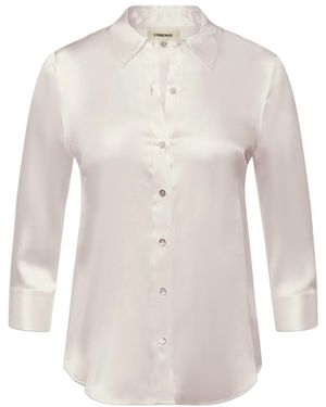 L'Agence Dani Silk Blouse - Brown