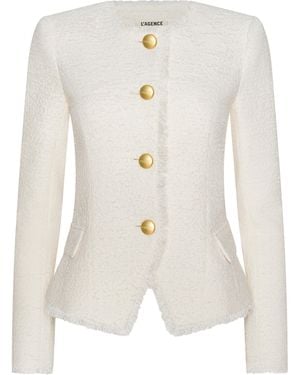 L'Agence Nerina Tweed Blazer - Natural