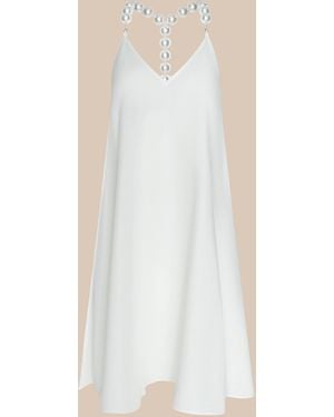 L'Agence Amora Pearl Strap Dress - Natural
