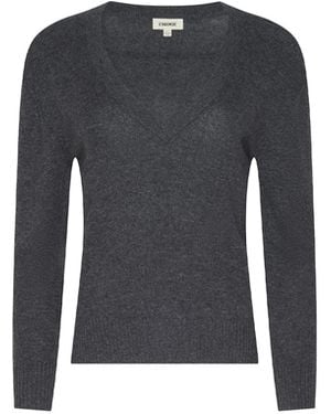 L'Agence Spence Cashmere Pullover - Black