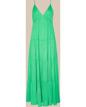 L'Agence Lua Tiered Maxi Dress - Green