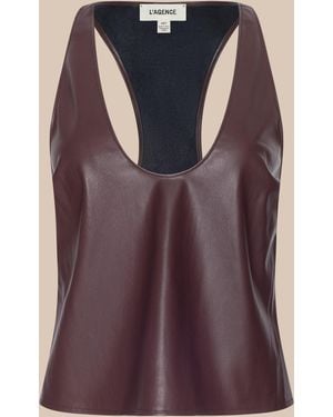 L'Agence Tullia Scoopneck Tank Top - Purple