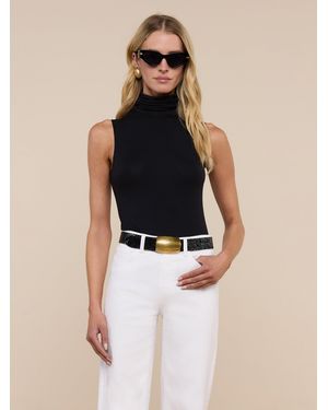 L'Agence Ceci Sleeveless Turtleneck - Blue