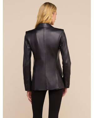 L'Agence Chamberlain Leather Blazer - Black