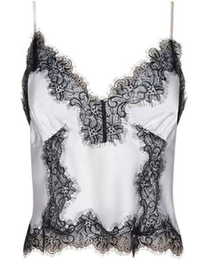 L'Agence Kimber Silk Lace Camisole - Natural