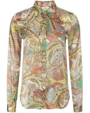 L'Agence Tyler Silk Blouse Top - Multicolor