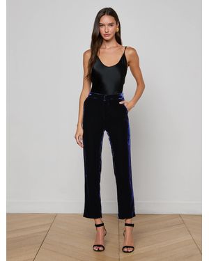 L'Agence Rebel Velvet Trouser - Black