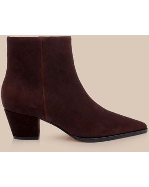 L'Agence Bottine Vesey En Daim Mahogany Profond - Marron