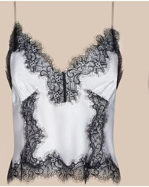 L'Agence Kimber Silk Lace Camisole - Natural
