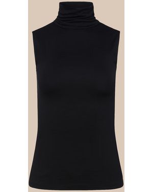L'Agence Ceci Sleeveless Turtleneck - Blue