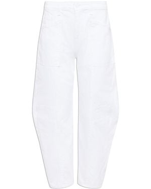 L'Agence Cody Barrel-Leg Jean - White