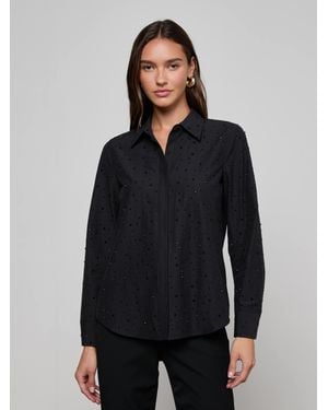 L'Agence Ellery Crystal Shirt - Black