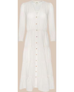 L'Agence Serafine Midi Dress - Natural