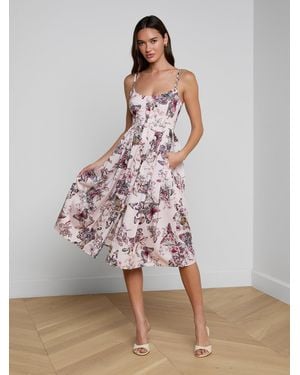 L'Agence Reanne Midi Dress - Multicolour