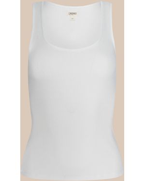L'Agence Adira Scoopneck Tank Top - White