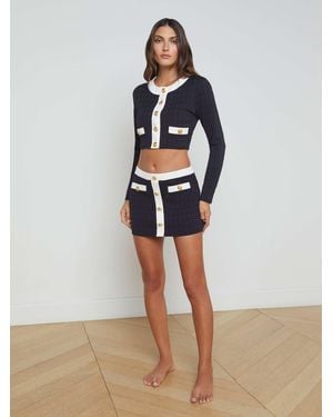 L'Agence Coco Color Blocked Skirt Cover Up - Black
