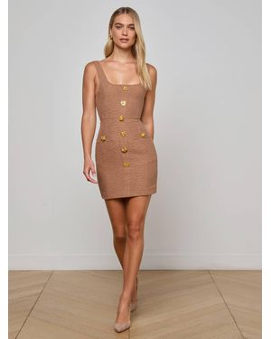 L'Agence Wiley Tweed Mini Dress - Black