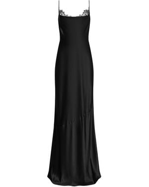 L'Agence Selene Silk Gown - Black