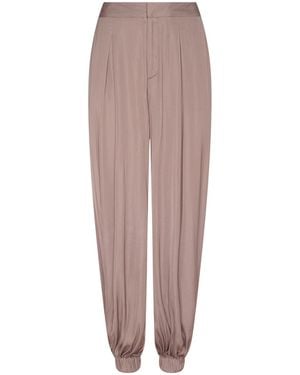 L'Agence Palmer Satin Trousers - Brown
