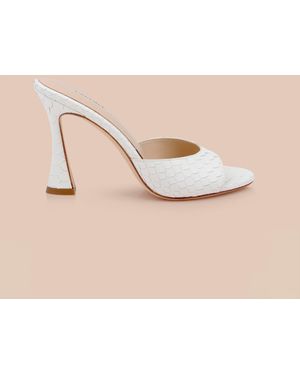 L'Agence Avery Leather Open-Toe Mule - Natural