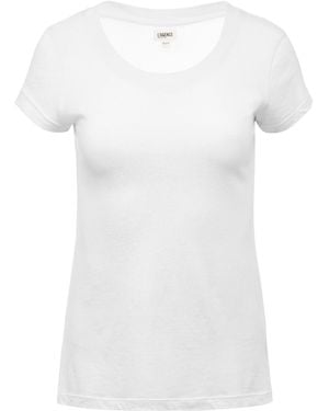 L'Agence Cory Cotton Scoopneck Tee - White