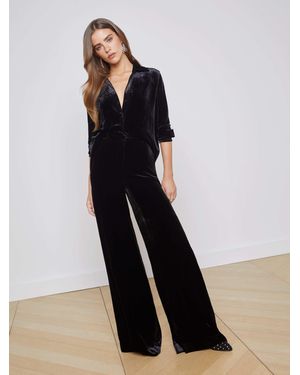 L'Agence Pilar Wide Leg Pant - Blue