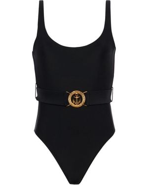 L'Agence Mila Belted One-piece Swimsuit - White